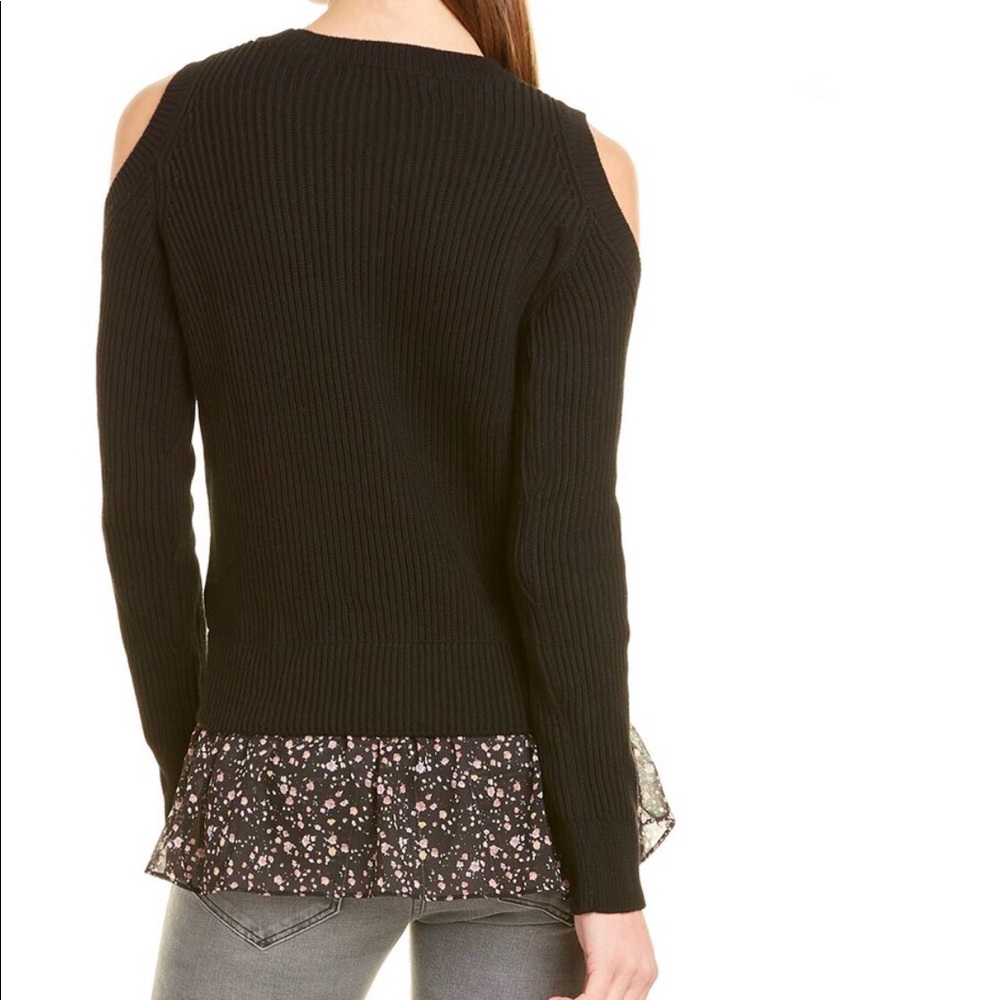 All Saints Ruffle Hem Cold Shoulder Sweater, size S - Picture 12 of 13